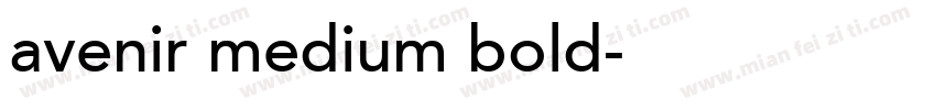 avenir medium bold字体转换
